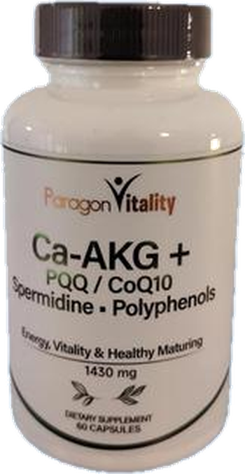 Ca-AKG+ supplement bottle