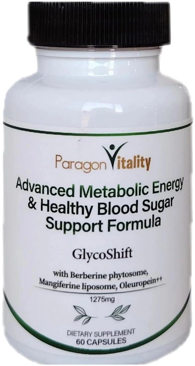 Paragon Vitality GlycoShift bottle, front label