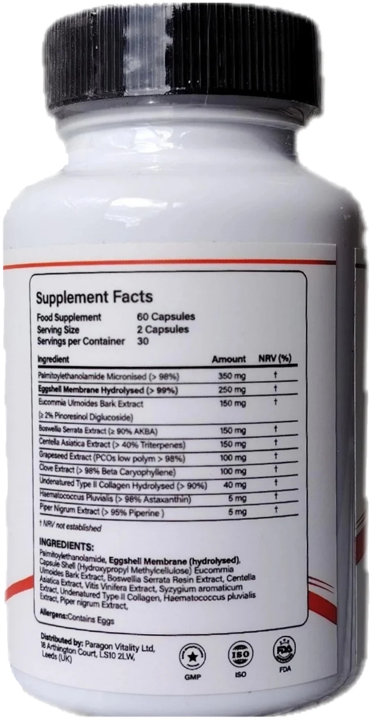 Supple X supplement facts label